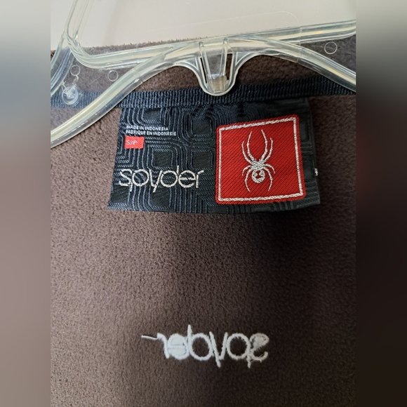 Spyder Core Zip Up Brown Sweater Jacket Size Small Women's - Zippered Pockets - Picture 11 of 15